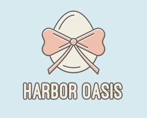 Ribbon Decorated Egg logo design