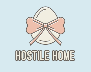 Ribbon Decorated Egg logo design