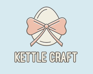 Ribbon Decorated Egg logo design