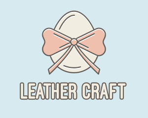 Ribbon Decorated Egg logo design