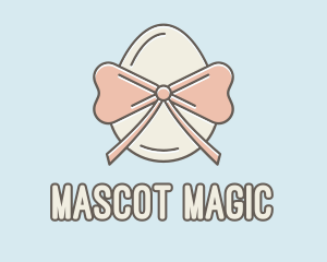 Ribbon Decorated Egg logo design