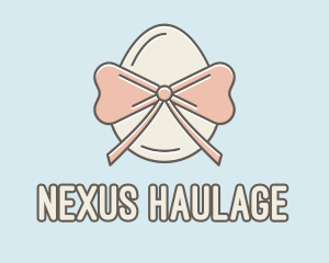 Ribbon Decorated Egg logo design