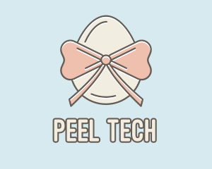 Ribbon Decorated Egg logo design