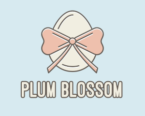 Ribbon Decorated Egg logo design