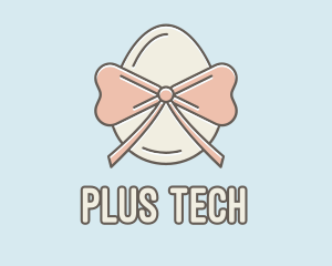 Ribbon Decorated Egg logo design