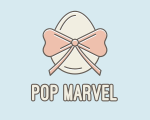 Ribbon Decorated Egg logo design