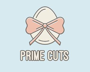 Ribbon Decorated Egg logo design