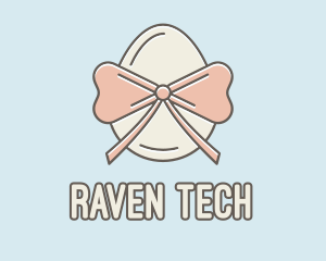 Ribbon Decorated Egg logo design