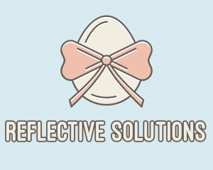 Ribbon Decorated Egg logo design