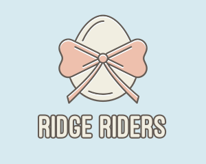 Ribbon Decorated Egg logo design