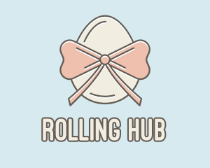 Ribbon Decorated Egg logo design