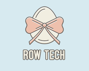 Ribbon Decorated Egg logo design