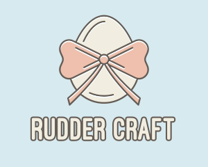 Ribbon Decorated Egg logo design