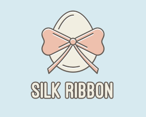 Ribbon Decorated Egg logo design