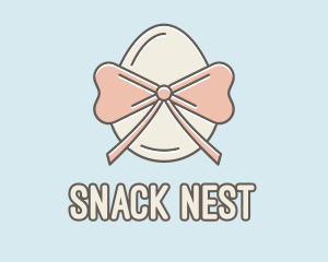 Ribbon Decorated Egg logo design