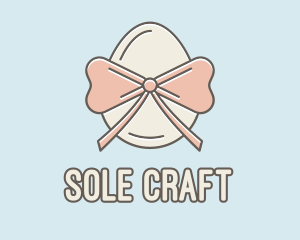 Ribbon Decorated Egg logo design