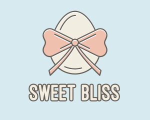 Ribbon Decorated Egg logo design