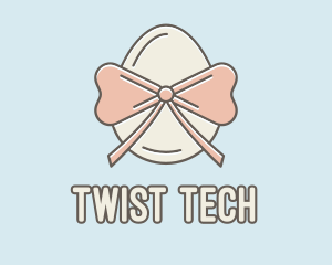 Ribbon Decorated Egg logo design