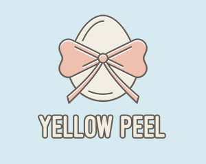 Ribbon Decorated Egg logo design