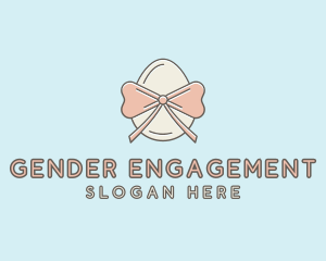 Ribbon Easter Egg logo