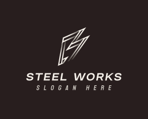 Industrial Steel Letter B logo
