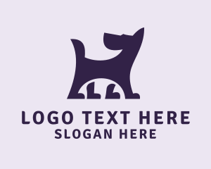 Pet Dog Silhouette Logo