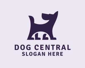 Pet Dog Silhouette logo design