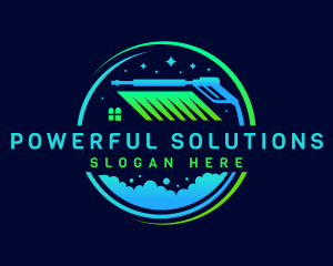 Power Wash Roof Maintenance logo design