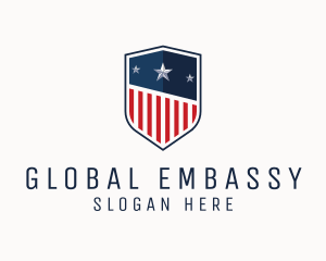 Patriotic Crest Shield logo design