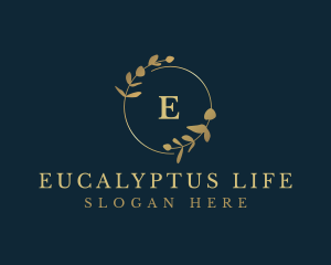 Elegant Eucalyptus Leaf logo