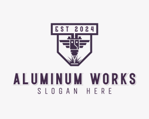 Laser Engraving Metalworks logo design