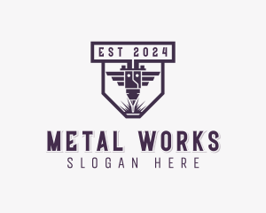 Laser Engraving Metalworks logo design