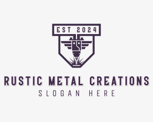 Laser Engraving Metalworks logo design