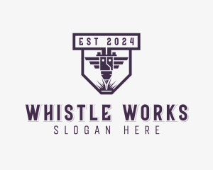 Laser Engraving Metalworks logo design