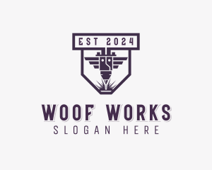 Laser Engraving Metalworks logo design