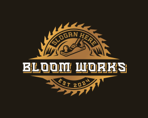 Woodwork Planer Sawmill logo design