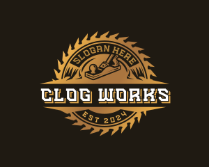 Woodwork Planer Sawmill logo design