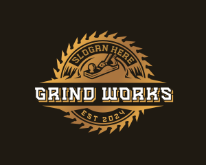 Woodwork Planer Sawmill logo design