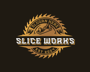 Woodwork Planer Sawmill logo design