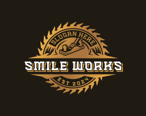 Woodwork Planer Sawmill logo design