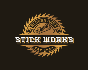 Woodwork Planer Sawmill logo design