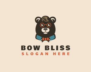 Eyeglasses Cute Bear  logo design