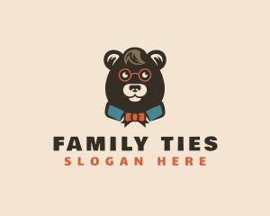 Eyeglasses Cute Bear  logo design