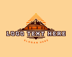 Canyon - Pyramid Mountain Desert logo design