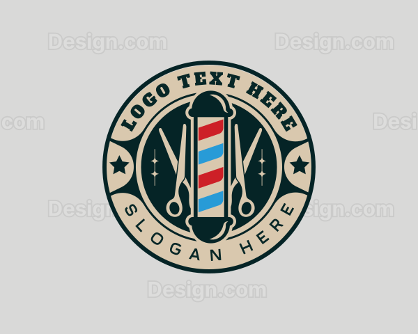 Scissors Barber Grooming Logo