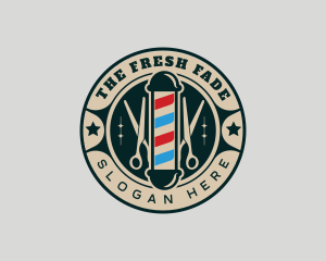 Scissors Barber Grooming logo design