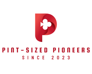 Red Clubs Letter P logo design