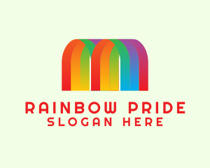 Rainbow LGBT Letter M logo