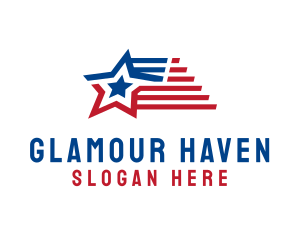 Patriotic American Star  logo