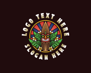 Hawaiian Tiki Surfboard logo